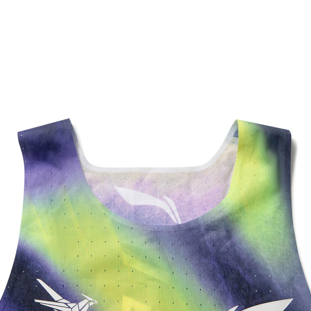 Li Ning Dragon Sparrow Дышащий Быстросохнущий Спортивный Приталенный Наружный Безрукавный Вязаный Гоночный Беговой Жилет Мужской топ Фиолетовый Зеленый AAYV123-24