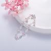 Sweet Pink Zircon Sakura Flower Charm Bracelets for Women INS 925 Sterling Silver Bracelet Wedding Party Jewelry