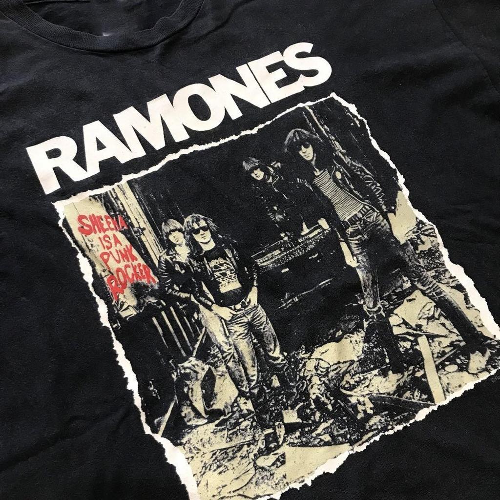 Винтажная черная хлопковая футболка группы Ramones 90-х, все размеры S-3XL 7HRC66