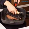 Чугунная квадратная/круглая пресс-форма для мяса без покрытия, с ручкой из массива дерева, Формовщик котлет для гамбургеров, Инструмент для прессования жареного мяса на гриле