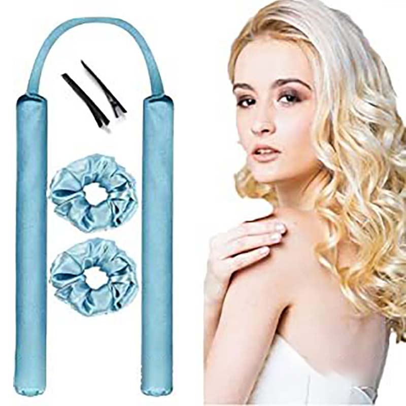 Набор из 5 стержней для завивки волос без нагрева, шелковые локоны, ленточные бигуди, мягкие бигуди для сна, пенопластовый стержень, инструмент для укладки волос, бигуди без нагрева