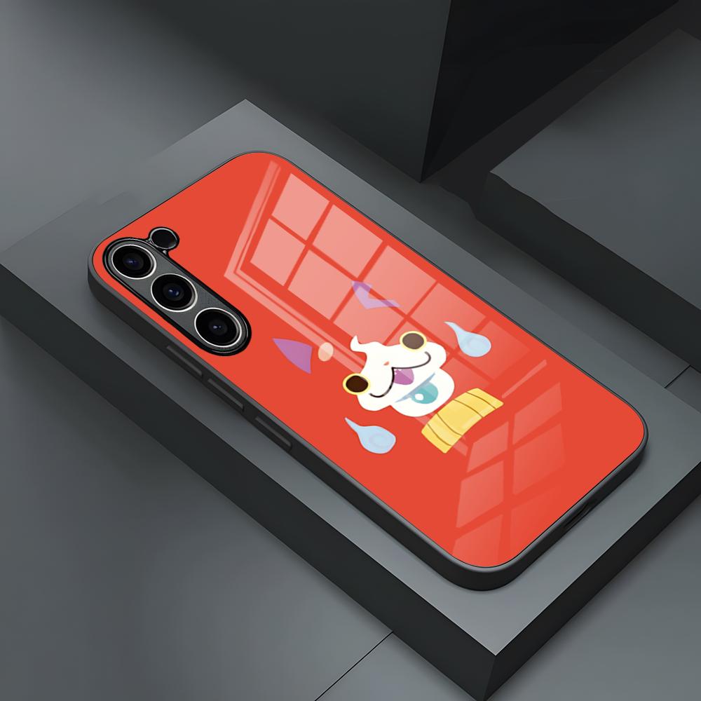 Чехол-телефон Y-Yokai W-Watch для S25 Ultra Samsung S26 S23 S24 Fe S22 S20 S21 Plus A54 A34 A53 A16 Стеклянная крышка