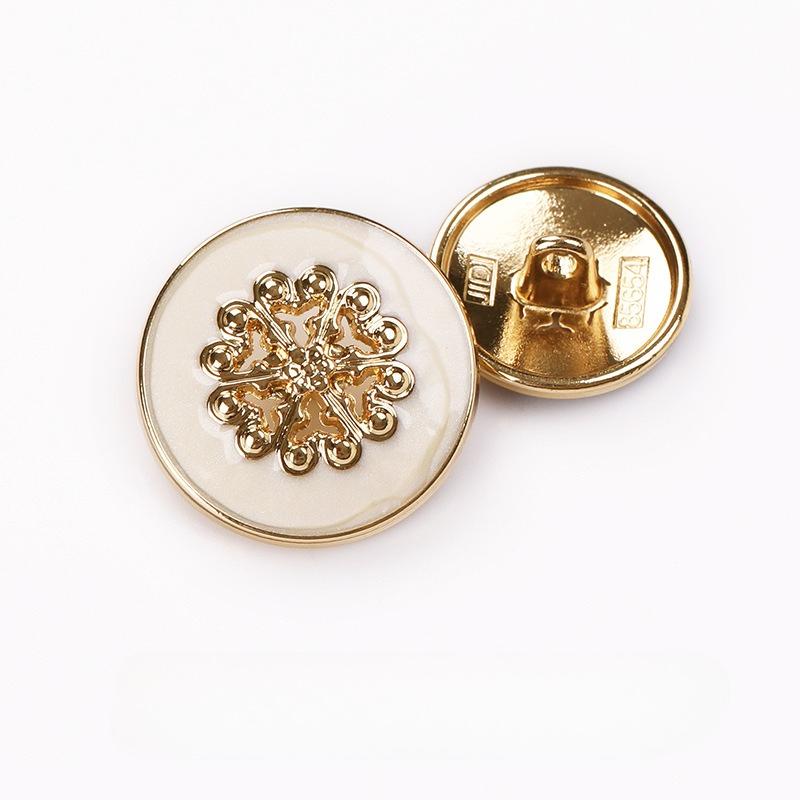 10 шт. Красивые пуговицы 15/18/23 мм Металлические пуговицы с цветочным узором Аксессуары для женской одежды