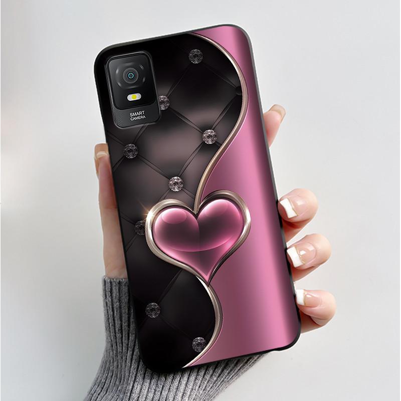 For TCL 403 405 406 406s 408 Case Luxury Fashion Butterfly Flowers Soft Silicone TPU Phone Casing For TCL T506D Protective Cover