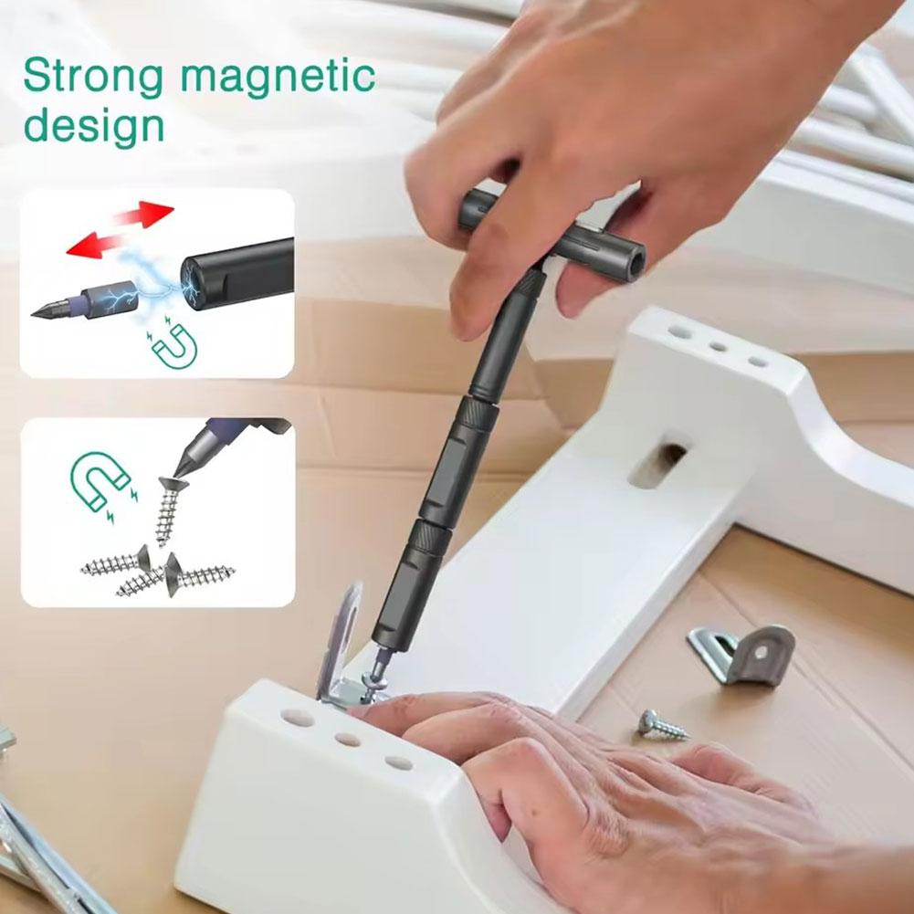 Portable Magnetic Ratchet Screwdriver Set T-Handle Torque Tool With Detachable Magneticizer For DIY & Professional Use DIY Tools