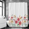 Flowers Butterfly Shower Curtain Fantasy Art Rose Floral Girls Waterproof Fabric Bathroom Curtain Room Decor Curtains With Hooks