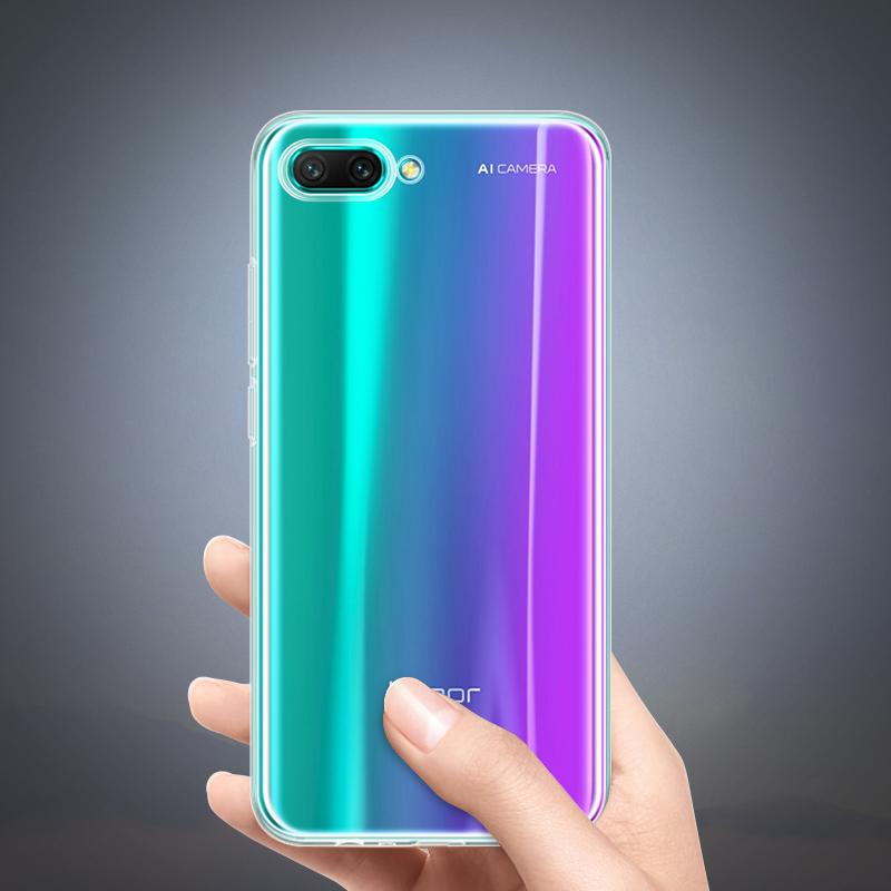 Freeson Phone Case for Honor 10, Slim Full Protection Shockproof Soft (With Lanyard), Transparent