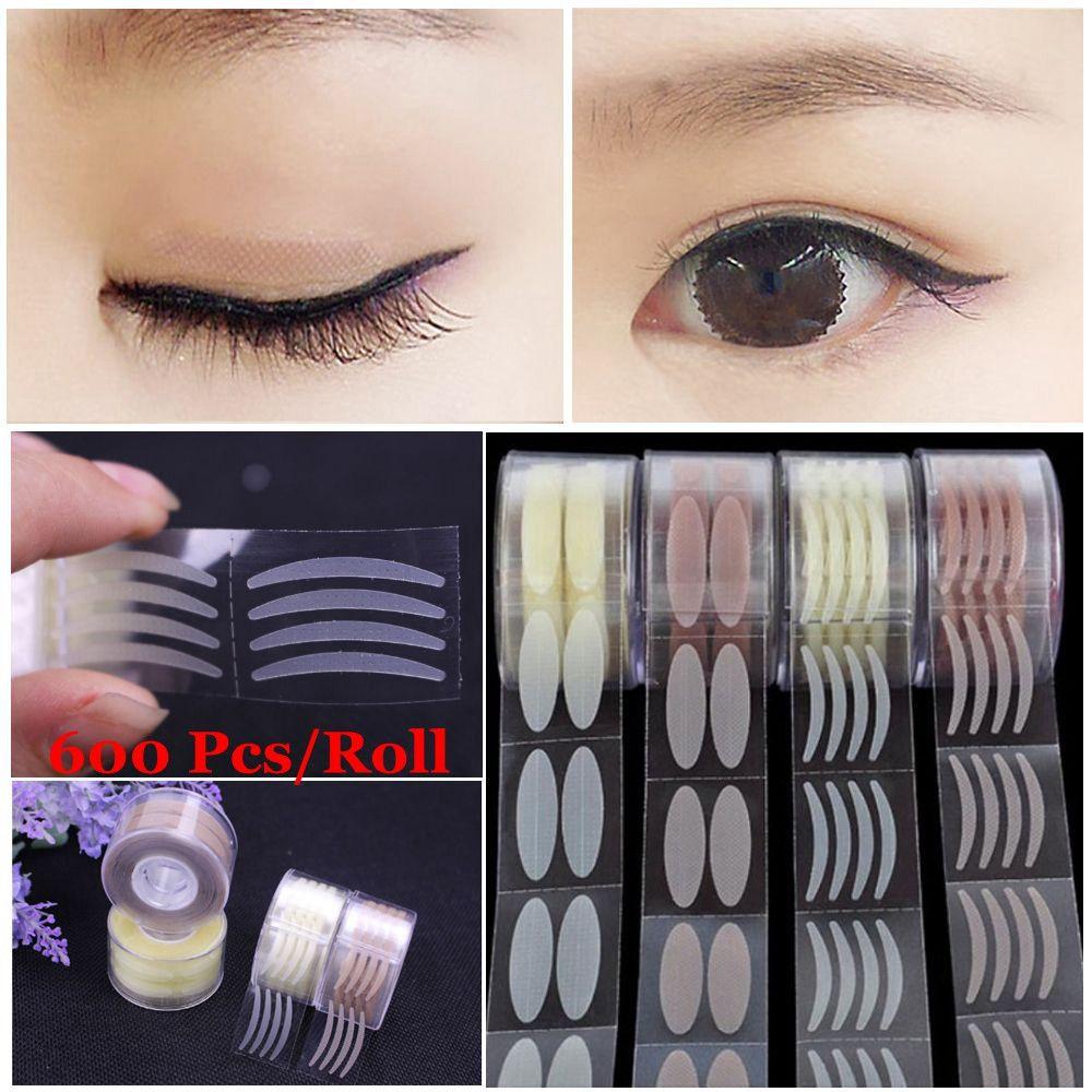 Breathable Invisible Fiber Eyelid Stickers Double Side Eyelid Tape Eye Lift Strips Lace Adhesive