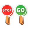 10PCS Reversible Stop and Go Sign Handheld Crossing Guard Stop Sign for Outdoor Event Road Management