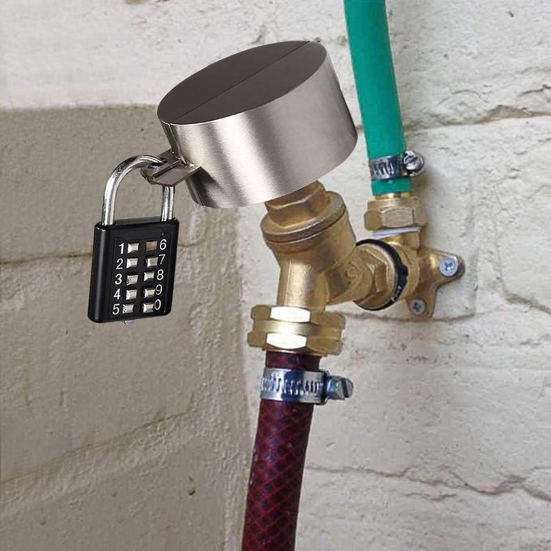 Outdoor Faucet Locks Durable Iron Door Handle Lock Cover Outdoor Water Faucet Lockout Tool With Padlock For Kitchen Garden Hose