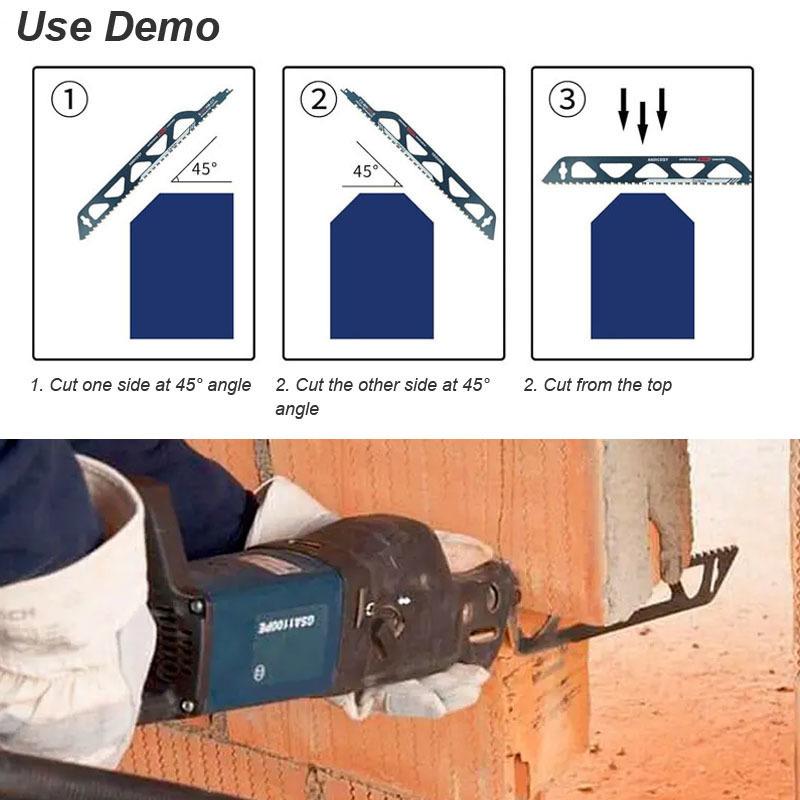 Возвратно-поступательное движение пилы для сноса кирпичной кладки сабля из карбида сплава твердый рез кирпича дерева блока ПВХ труба пористого бетона зубья с наконечниками