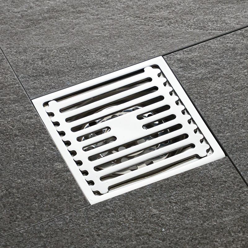 Полосатый слив для душа с защитой от запаха, матовый черный, слив для душа, пол 10 см, квадратный слив для душа из нержавеющей стали, аксессуары для ванной комнаты