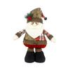 Christmas Doll Pendant Santa Claus Snowman Telescopic Legs Design Plaid Print Xmas Doll Festival Home Decoration