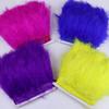 1Meter Colorful Turkey Marabou Feathers Trim Ribbon 10-15cm for Wedding Clothing Party Dress DecorationSewing Plumes