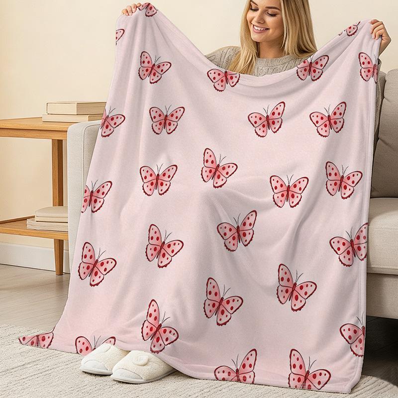 Hemmed Flannel Fleece Blanket Soft Skin-Friendly Warm Throw for Sofa, Bedroom & Home Decor, Christmas & Halloween Themed Living Room Accent