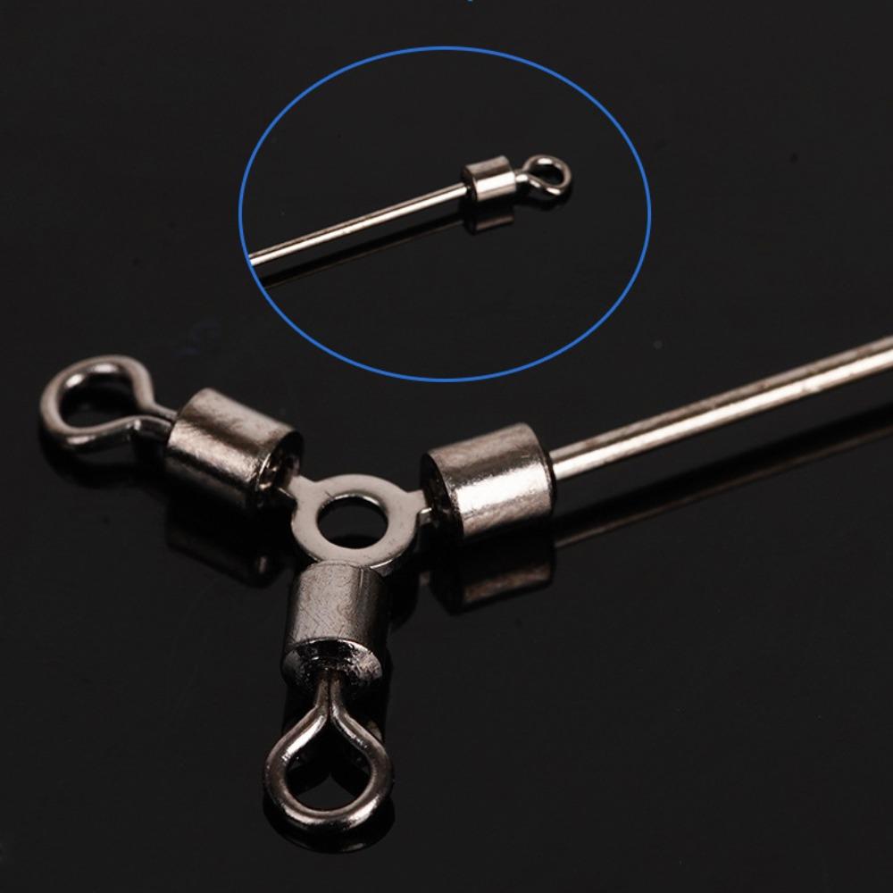 Long Leg Fishing Swivels Fishing Barrel Swivel O-Shape Fishing Connector Fishing Three Way Swivel