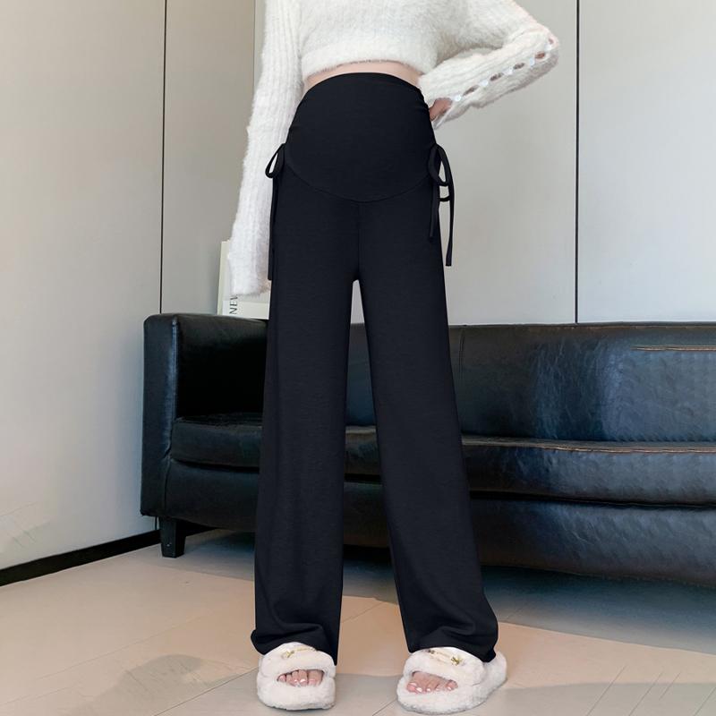 Pregnant Women Wear Wide-Leg Pants With Drawstrings For Early Pregnancy Spring And Summer Casual Pants