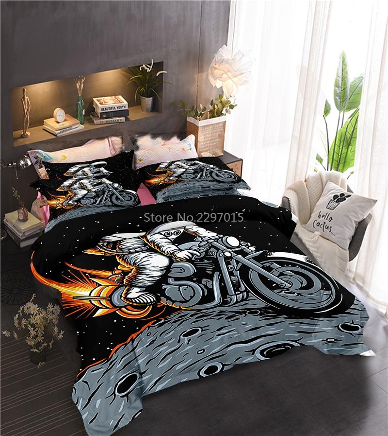 Universe Astronaut Printed Bedding Set 3d Duvet Cover Pillowcase 2/3pcs Twin Full Queen King Size Bedclothes Home Textile Gifts