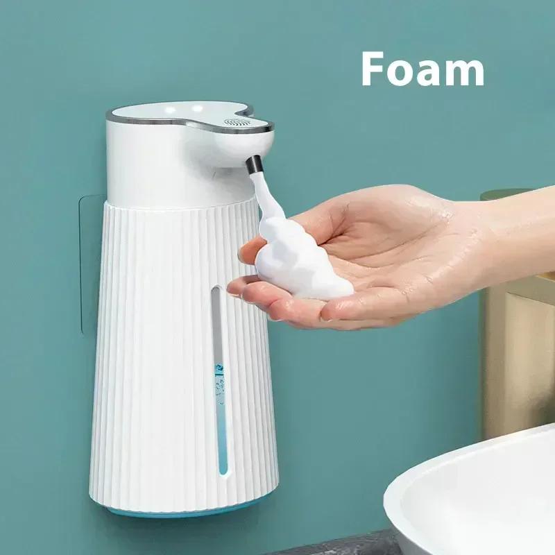 Автоматический дозатор мыла, 400 мл, бесконтактный дозатор пенящегося мыла, настенный, спрей для жидкого спирта, умная машина для мытья рук