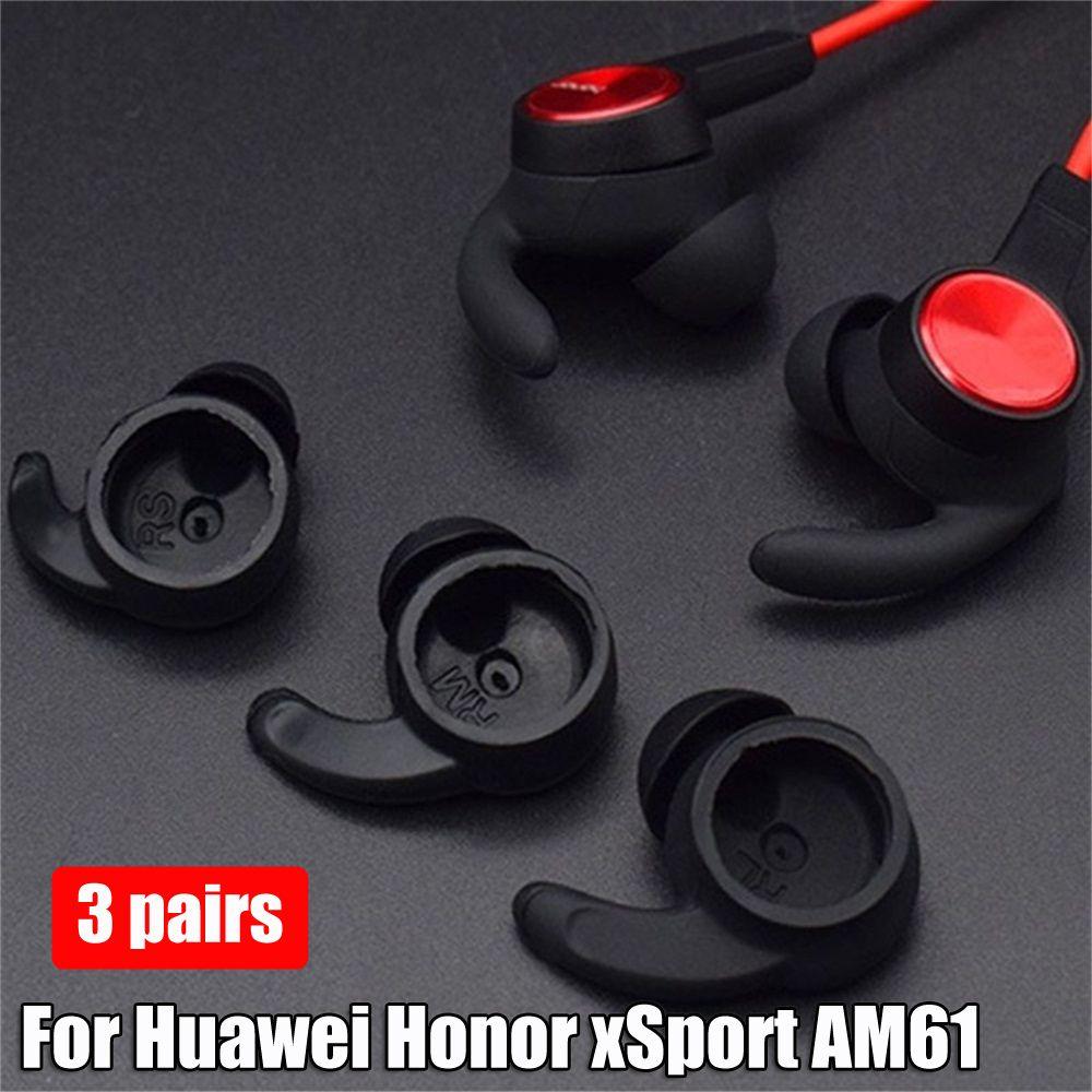 3 Pairs Bluetooth Headset Earpiece Ear Hook Earbuds Tips Earphone Cover Silicone Eartips
