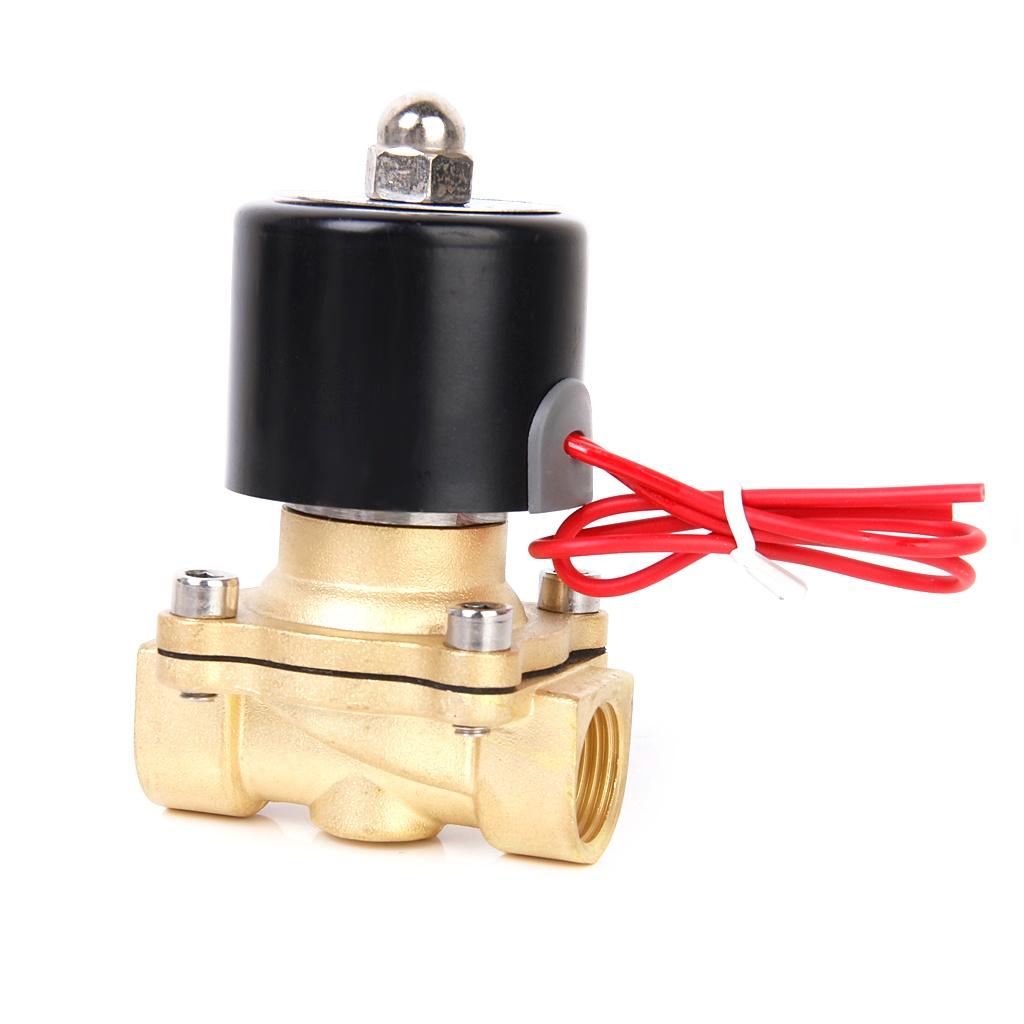 AC110V 1/2 дюйма латунный электрический электромагнитный клапан вода воздух топливо газ нормальный закрытый новый