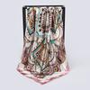 Satin Square Scarf Women Muslim Hijab Elegant 2026 Chains Print Neckerchief Shawl Wraps Headband Handle Hair Accessories Bandana