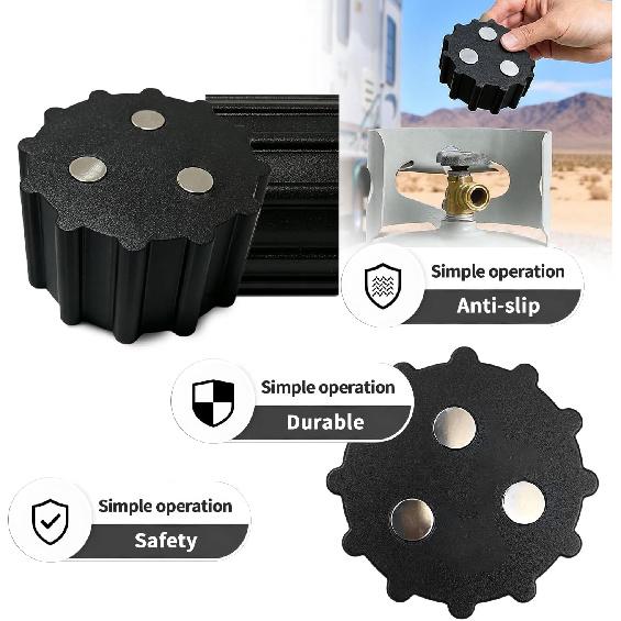 2PCS Magnetic Propane Tank Wrench - Easy Grip Propane Tank Wrench For RV Propane Tank, Outdoor Propane Tanks With OPD (Overfill Prevention Device)