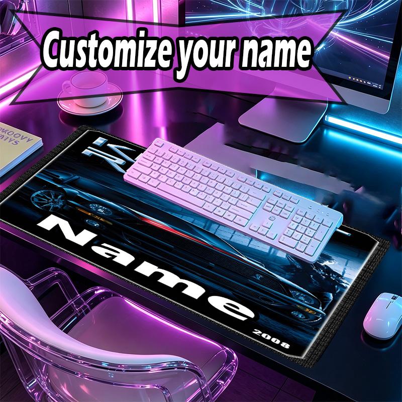 Custom Name Personalized Knight Rider Pattern Mousepad, Laptop PC Desk Mat, Decorative Desk Mat for Home Keyboard Pad Gift
