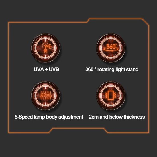 УФ-лампа для рептилий, регулируемый вращающийся на 360 градусов стержень с винтовым зажимом, регулируемый светильник для черепахи