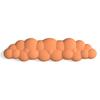Orange PU Leather & Memory Foam Cloud Keyboard Mouse Pad