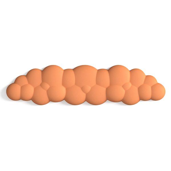 Orange PU Leather & Memory Foam Cloud Keyboard Mouse Pad