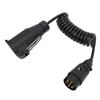 12В 7-контактный на 13-контактный адаптер для прицепа, длина 2 м, спиральный, соединитель проводки розетки прицепа для дома на колесах, каравана, лодки, черный