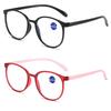 2Pcs Anti-Blue Light Reading Glasses Men Women Round Frame Prescription Eyeglasses Male Female Reading Glasses +1.0+1.5 To 4.0