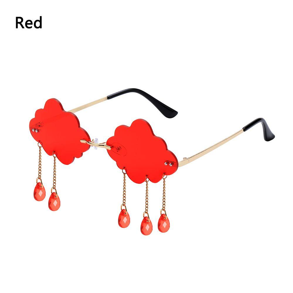Cloud Shaped Shades Steampunk Sunglasses Disco Glasses Rimless Sunglasses Clouds Tassel Sunglasses