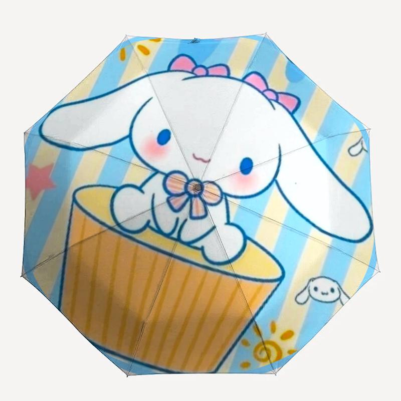 1pc My Melody Cupcake Umbrella - Automatic Opening & Closing, Portable Folding Design, Outdoor Use, Festival Gift for Fans, Travelers, Everyday Use.Q1