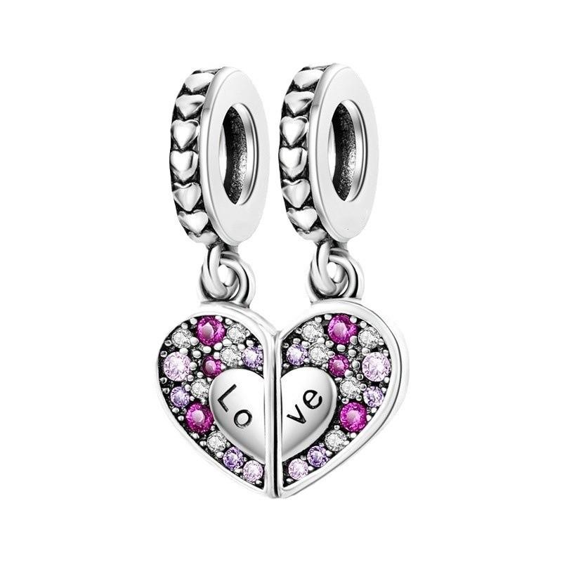 S925 Silver DIY Beaded Bracelet And Necklace Set With Family Friendship Love Pendant Charms For Handmade Jewelry Making
