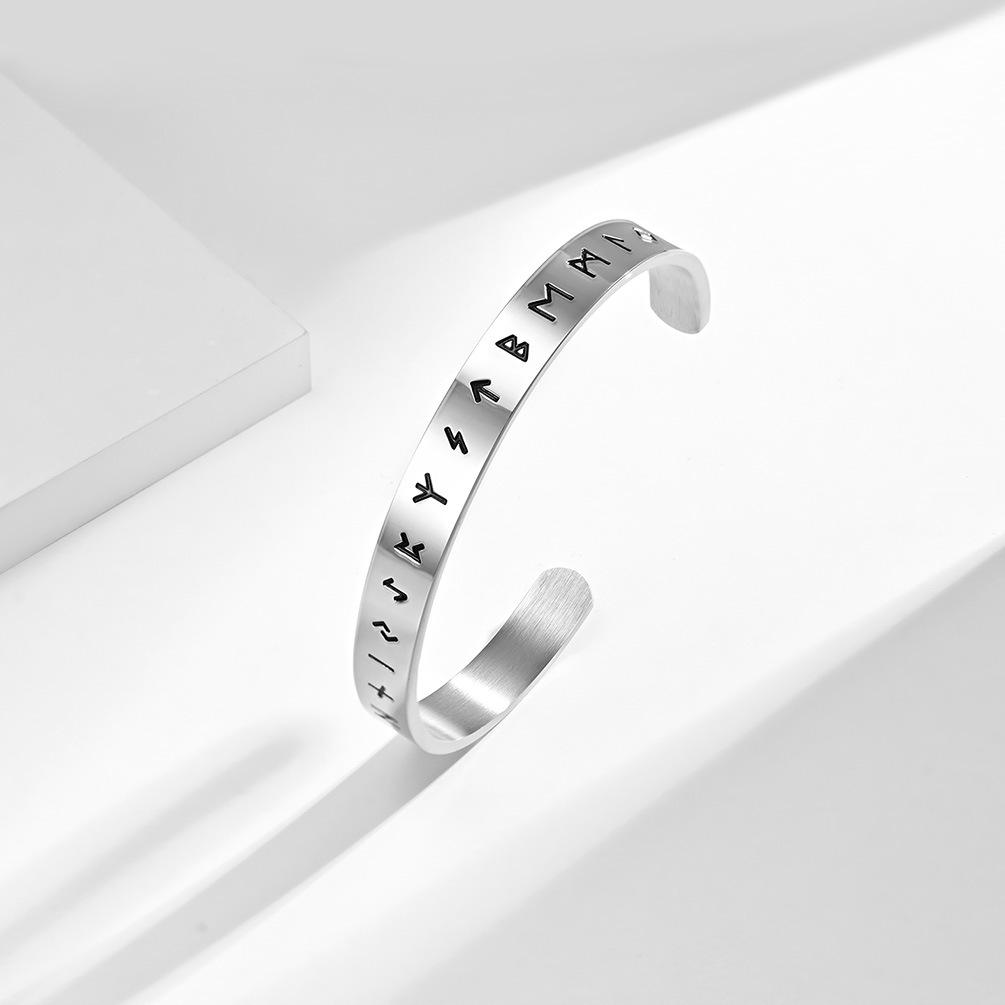 Украшения из титановой стали Норвежский Викинг Текст Открытый браслет Викинг Тотем Мужской и женский браслет Ручной элемент