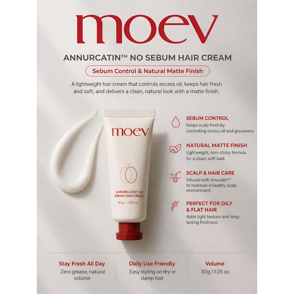 moev Anucatin Крем для волос без жирного блеска 30 г
