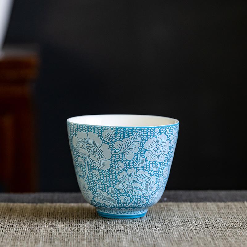 Керамическая чайная чашка Керамическая мастер-чашка Одинарная чашка Чайная чашка для дома и офиса Чашка для питья Чайный набор для Кунг-фу