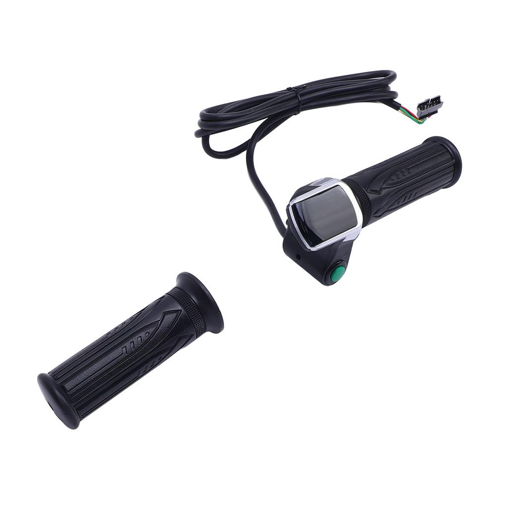 Ручка газа для электровелосипеда с индикатором заряда батареи, чувствительная, 48 В, универсальная, поворотная ручка газа для электросамоката, для 2,22 см