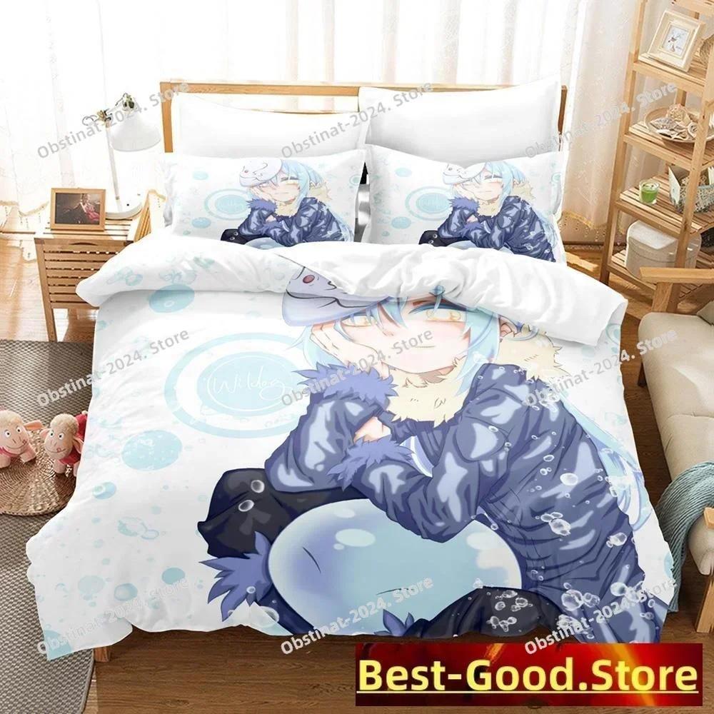 Комплект постельного белья Rimuru Tempest Single Twin Full Queen King Size Bed Set Adult Kid Bedroom Duvetcover Sets Anime Kawaii