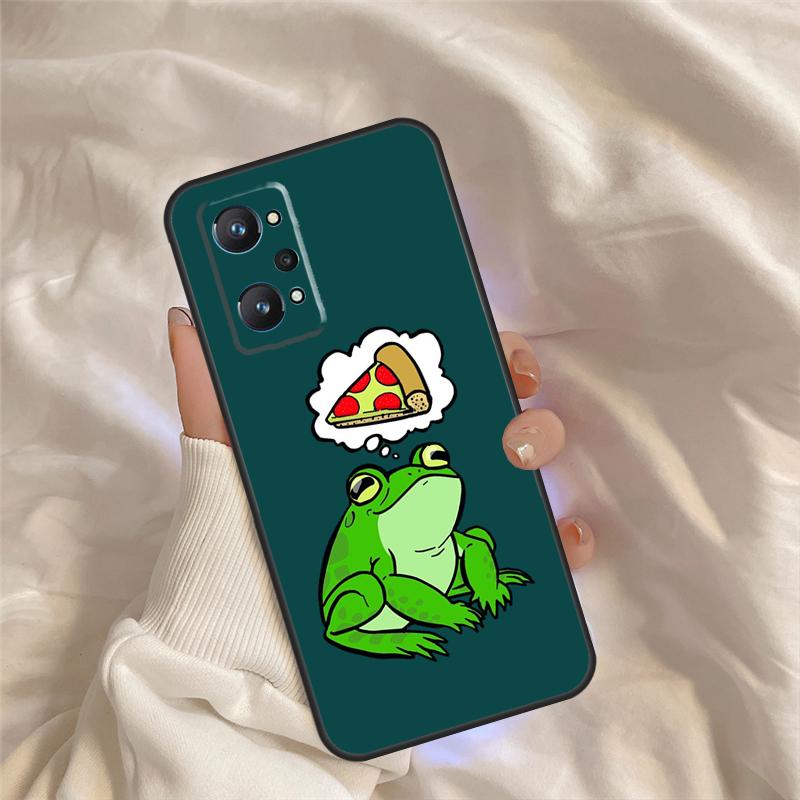 Милый чехол-мультяшная лягушка для Realme C55 C71 C75 C61 C53 C33 C63 C51 C65 C67 11 12 13 14 15 Pro Plus GT6 GT7 Pro
