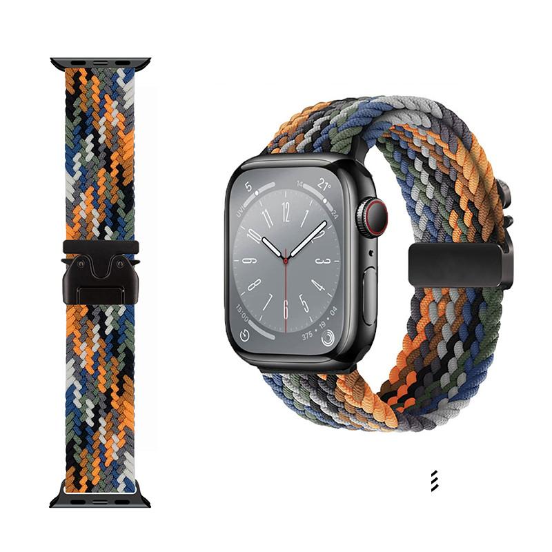Парашютные ремешки Нейлоновый плетеный браслет Ремешок для Apple Watch 46мм 42мм 45мм 49мм 44мм 41мм iWatch Серии 11 10 SE 3 Ultra 3 9 8