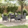 VidaXL 5-Piece Garden Dining Set Grey Synthetic Rattan 3379733