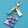 Wish Creative Fashion Jewelry: Colored Acrylic Letter Tassel Keychain