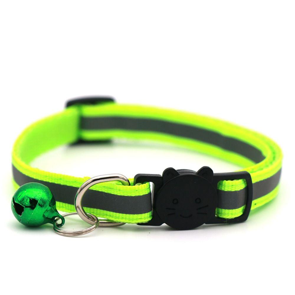 Adjustable Pets Collar with Bell Reflective Collar Trendy Cat Collar  Kitten Puppy