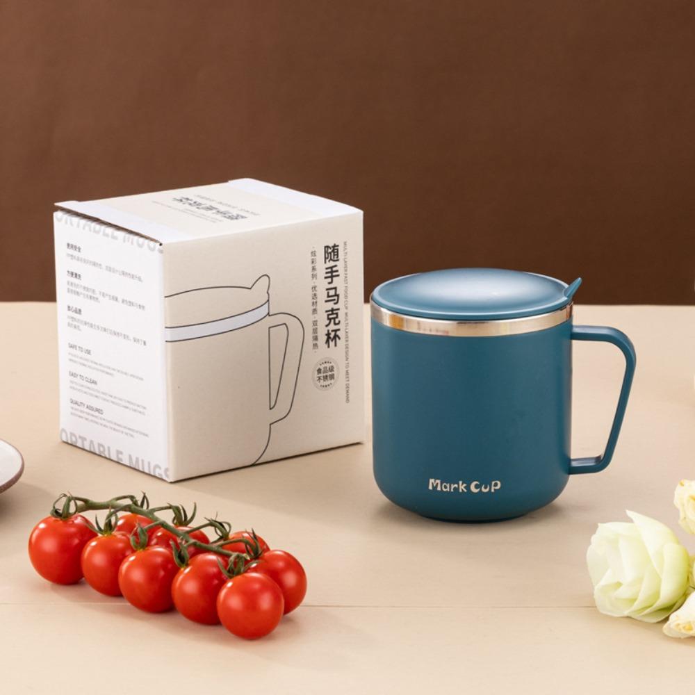 Stainless Steel Insulated Water Cups Double Wall Vacuum Flask Portable Milk Coffee Cup Home