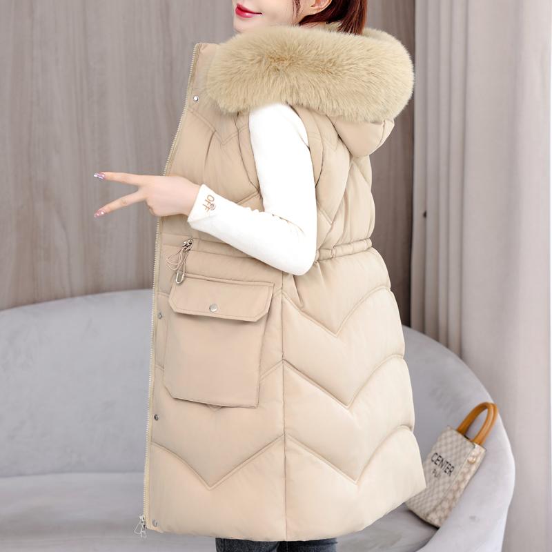 Модные зимние женские длинные парки с капюшоном и воротником из искусственного меха, толстая теплая куртка, съемные рукава, женские пальто