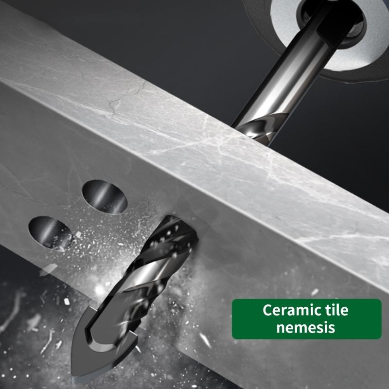 Professional Multi Size Masonry Drill Bits Triangular Shank Drill For Tile Glass Ceramic Wood With Carbide Alloy Tips