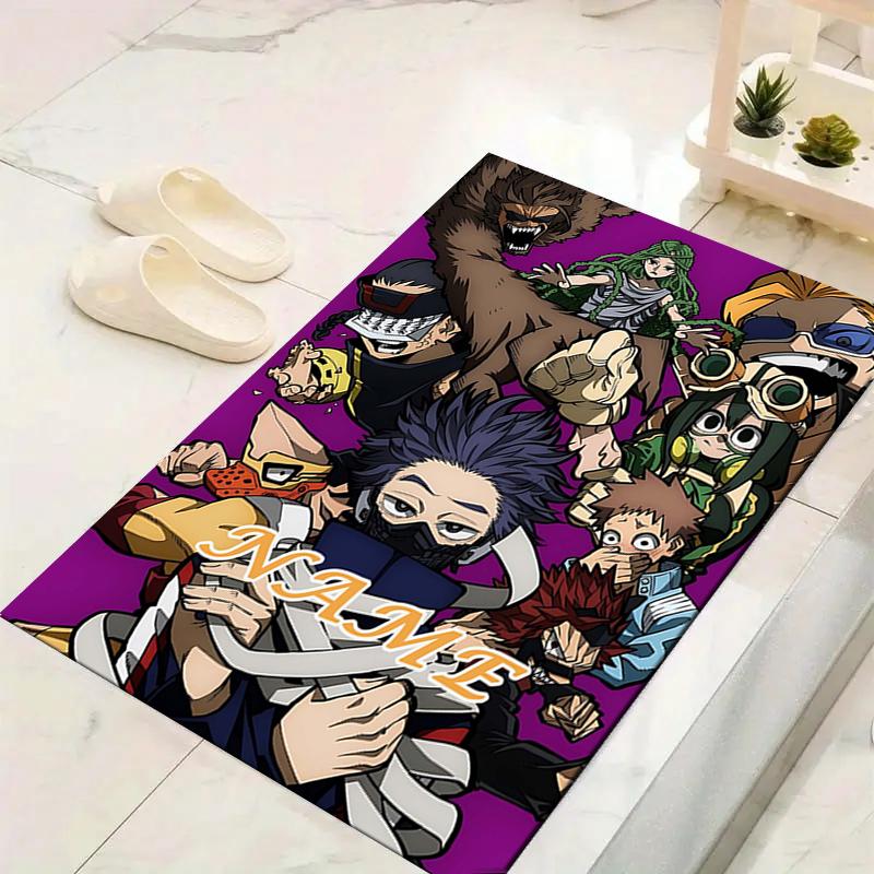 Custom 1Pc Anime Character Poster Rug Office Carpet Indoor Outdoor Entrance Doormat Nonslip Soft And Comfortable Living Room D2915114